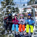 skiers on chairlift